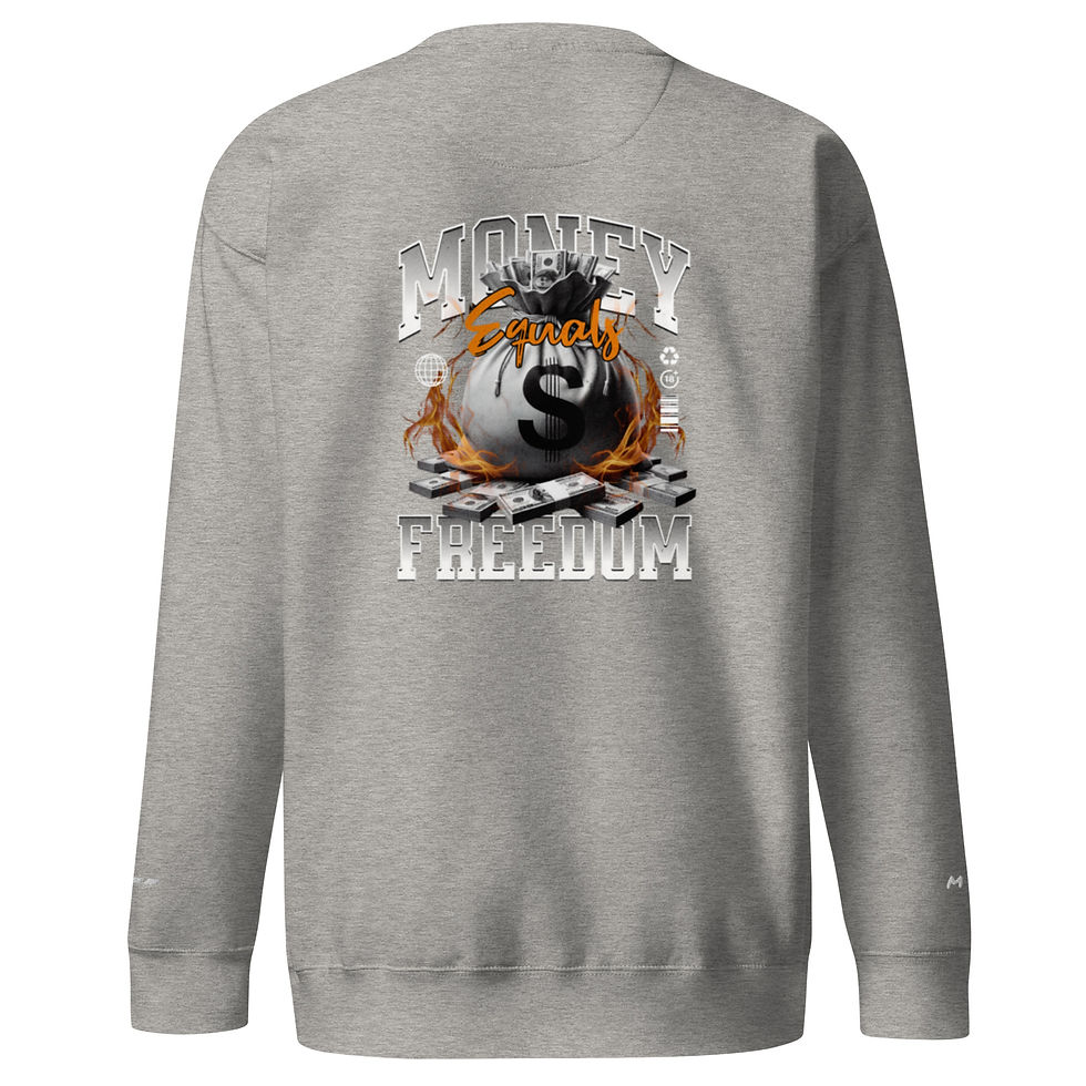 Thumbnail: Men’s Premium Cotton Sweatshirt- Money Freedom