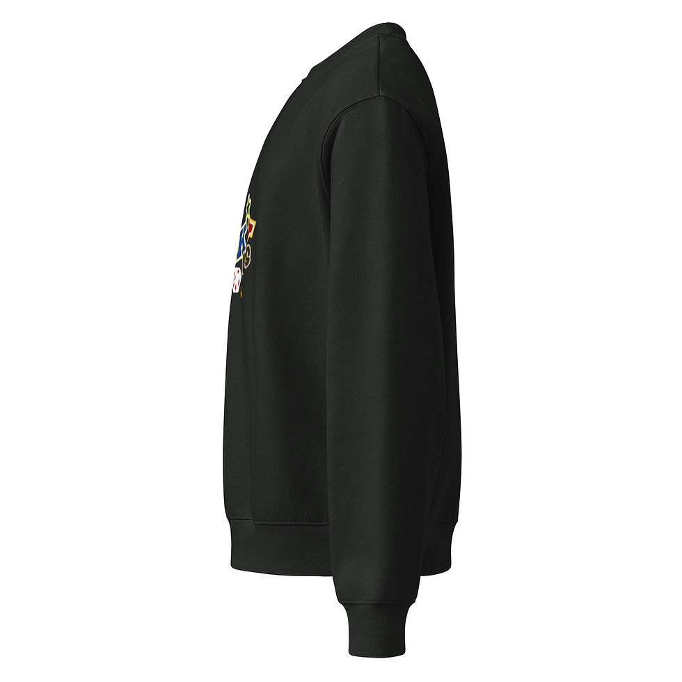 Thumbnail: Mens Oversized Heavyweight Sweatshirt- MLE Lucky Vibes Design Multi Color