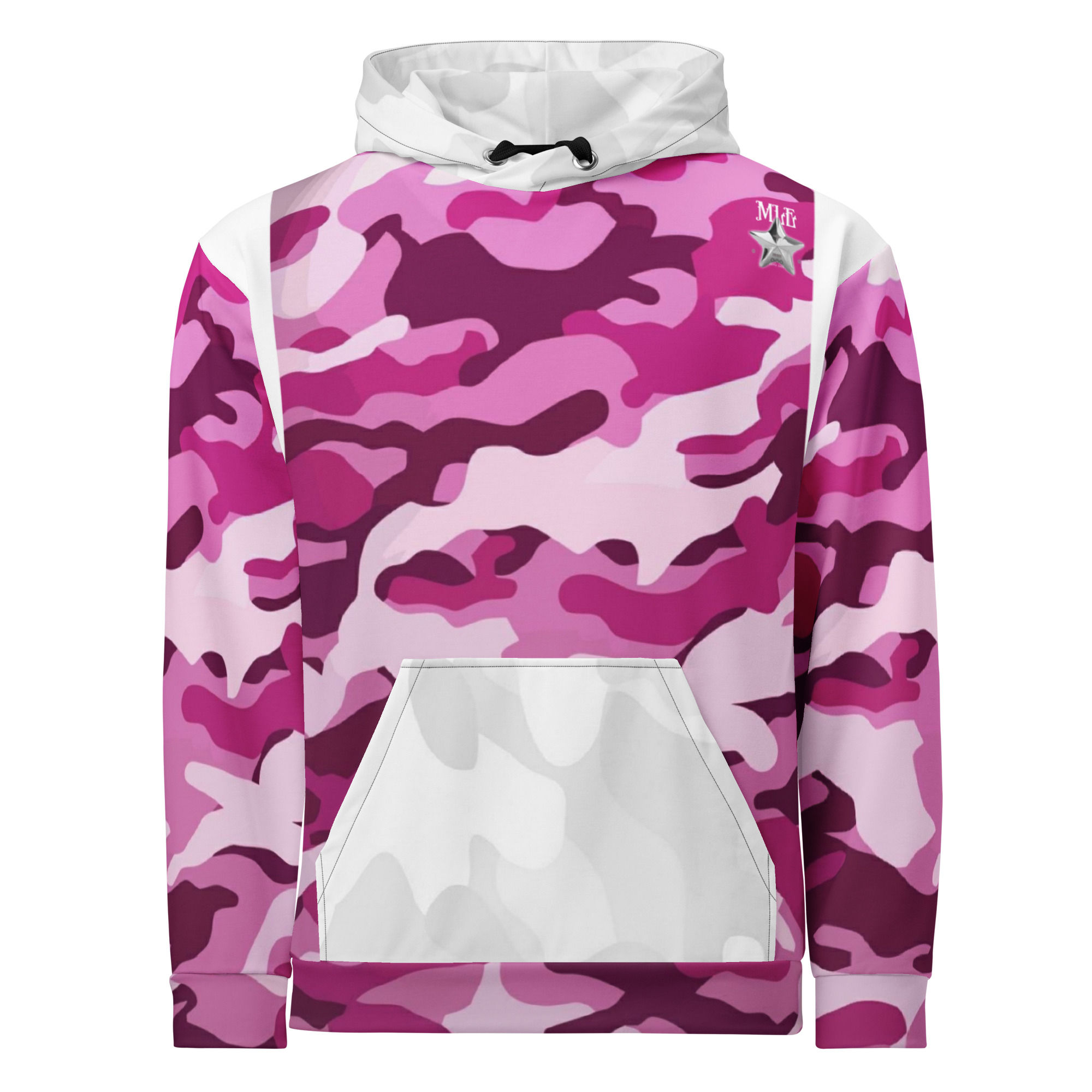 Women’s Premium Edition Hoodie- Multicolor Pink White Camo