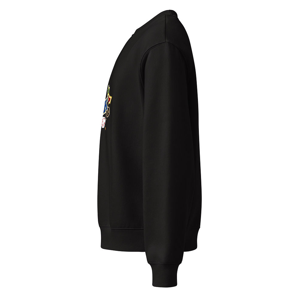Thumbnail: Mens Oversized Heavyweight Sweatshirt- MLE Lucky Vibes Design Multi Color