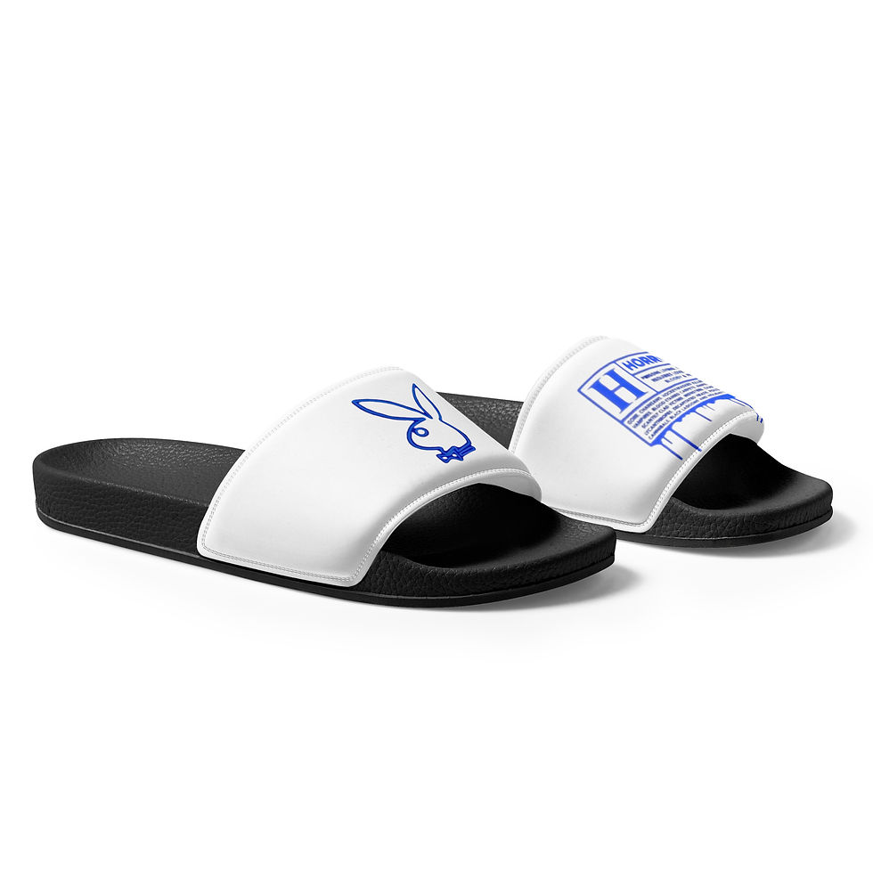 Thumbnail: MLE Blue Bunny Design Men Slides
