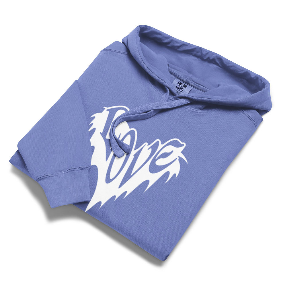 Thumbnail: Women’s Premium Garment-Dyed Pullover Hoodie - MLE Love Design