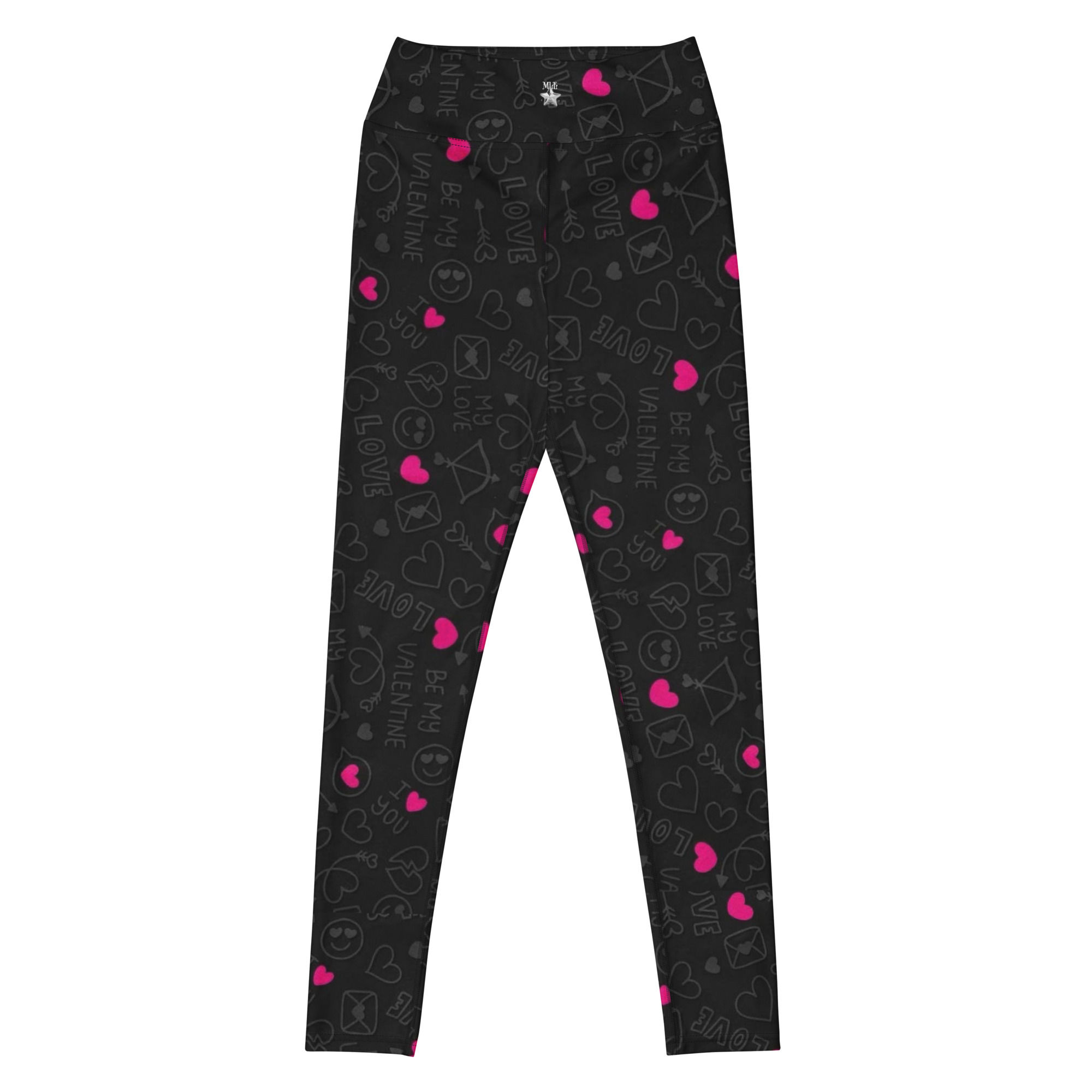 Women’s Yoga Leggings - Pink Hearts Love