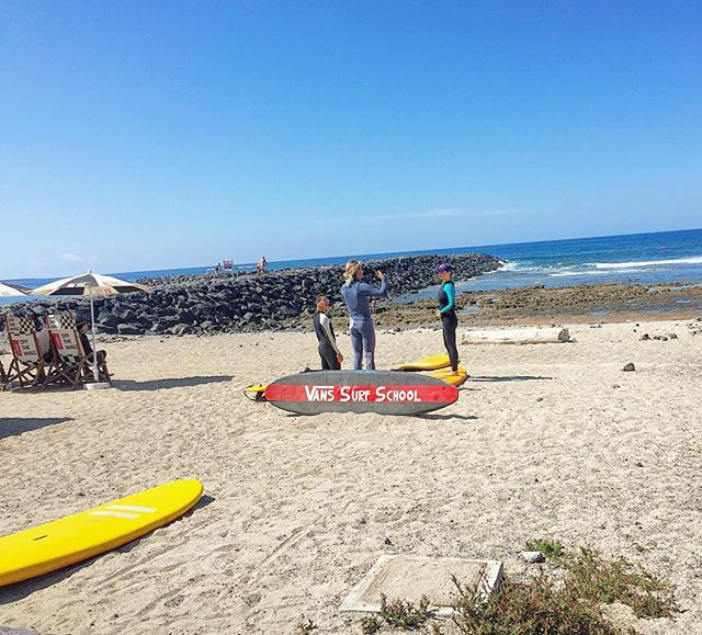 Surf lessons on the beach!