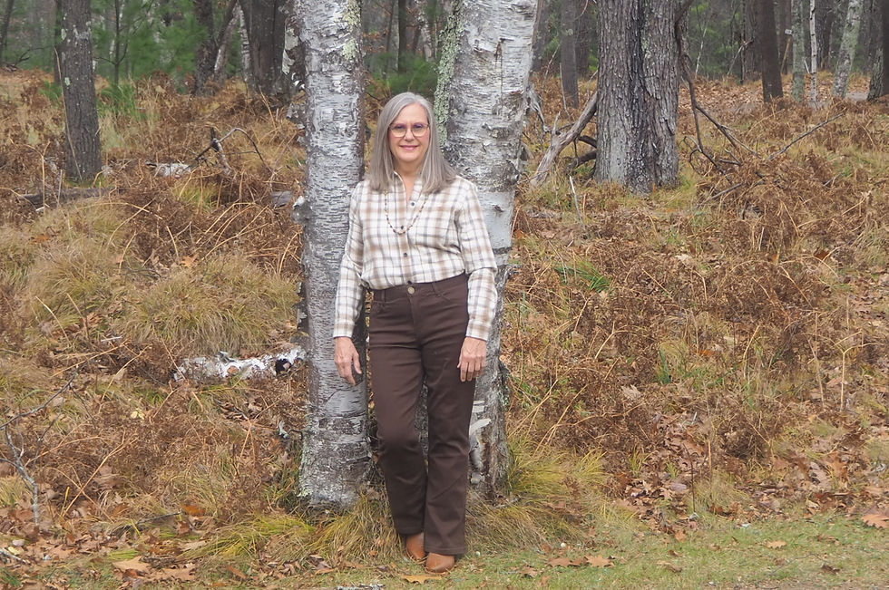 Jane Thomas at her home in the beautiful Wisconsin Northwoods in Boulder Junction.