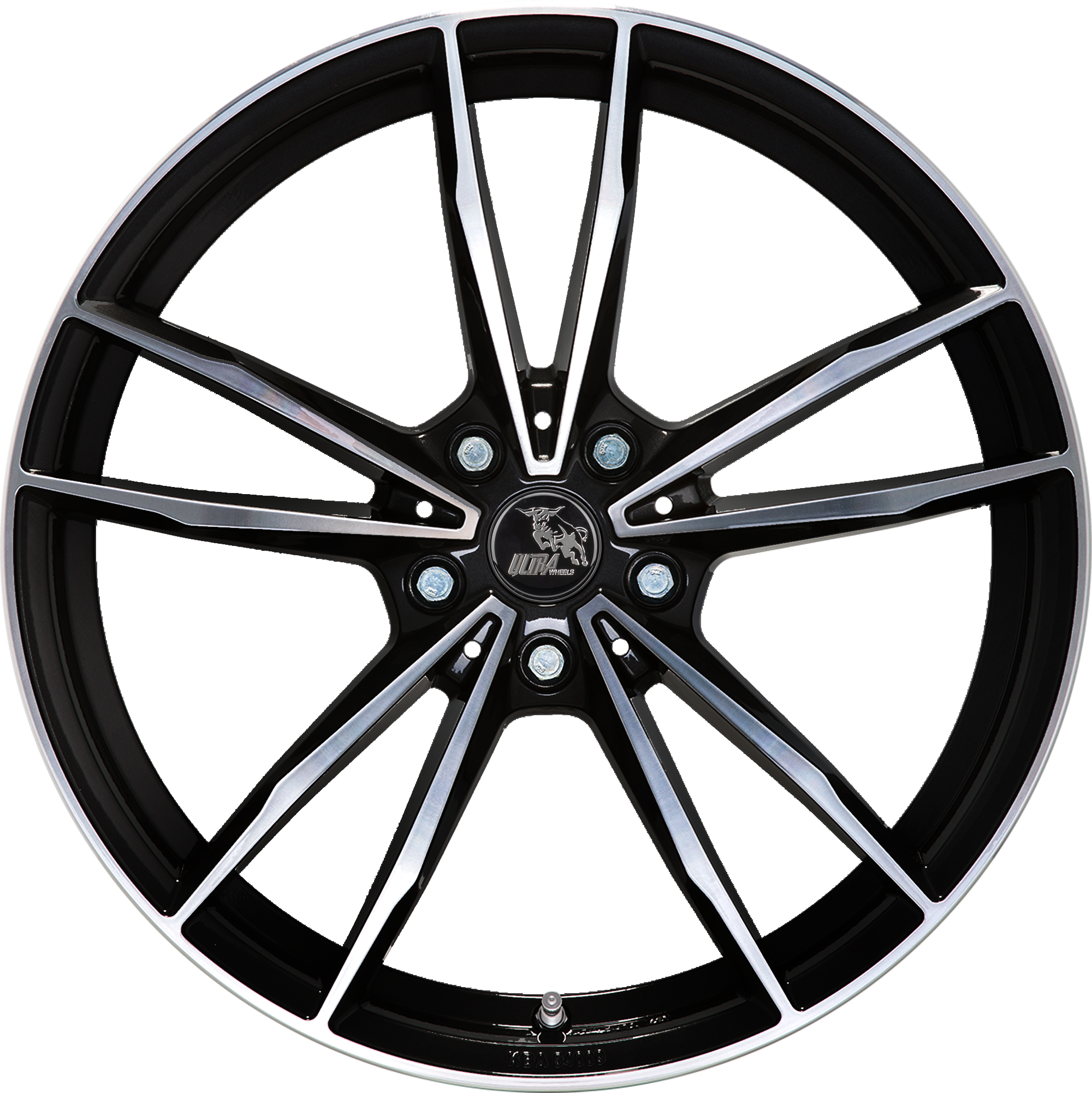 Ultra Wheels UA24 BAY BLACK POLISHED 8,0J x 18 5x120 ET35 Frontansicht