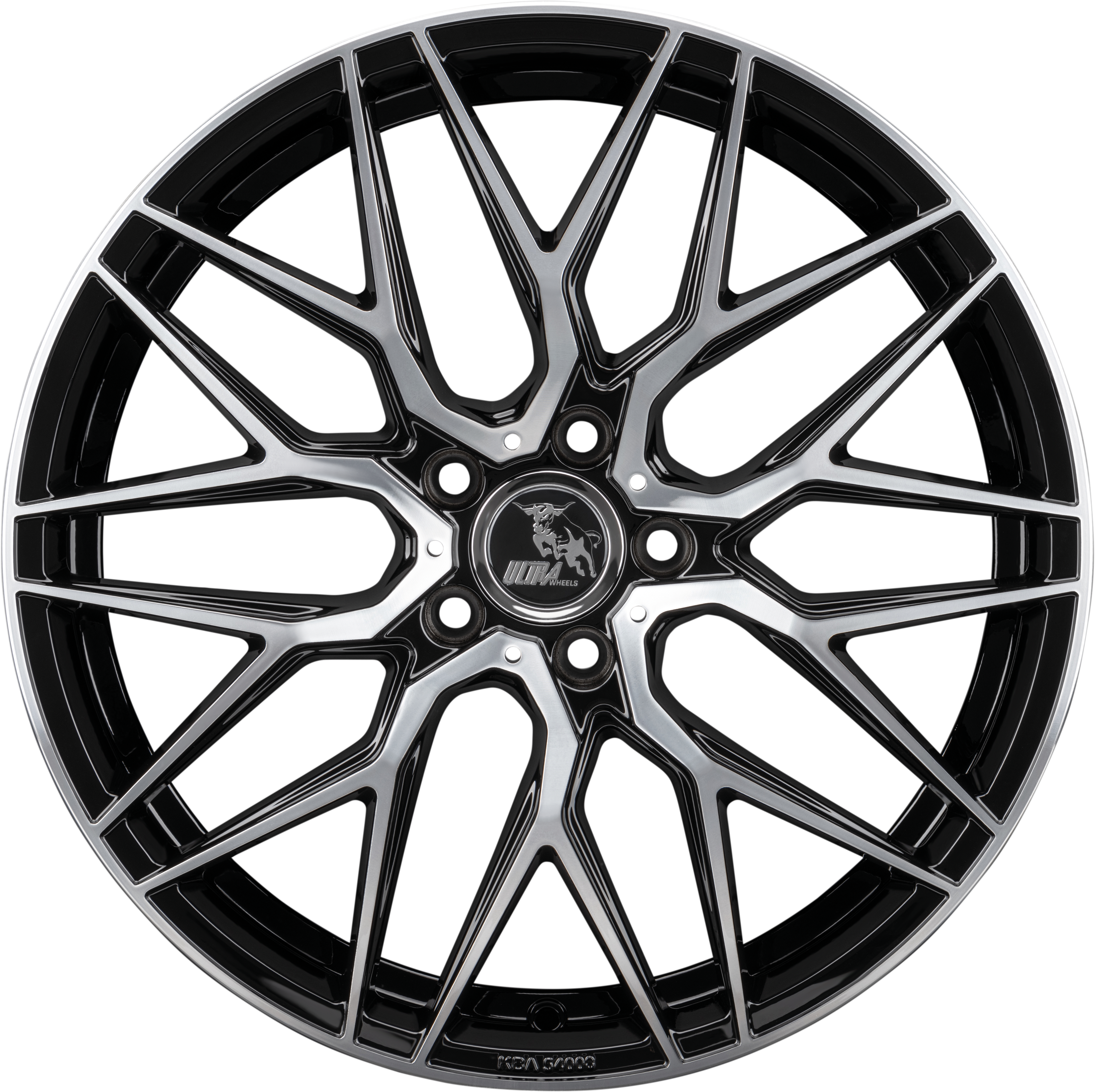 Ultra Wheels UA1E RACE - EVO BLACK POLISHED 8,0J x 18 5x114 ET45 Frontansicht