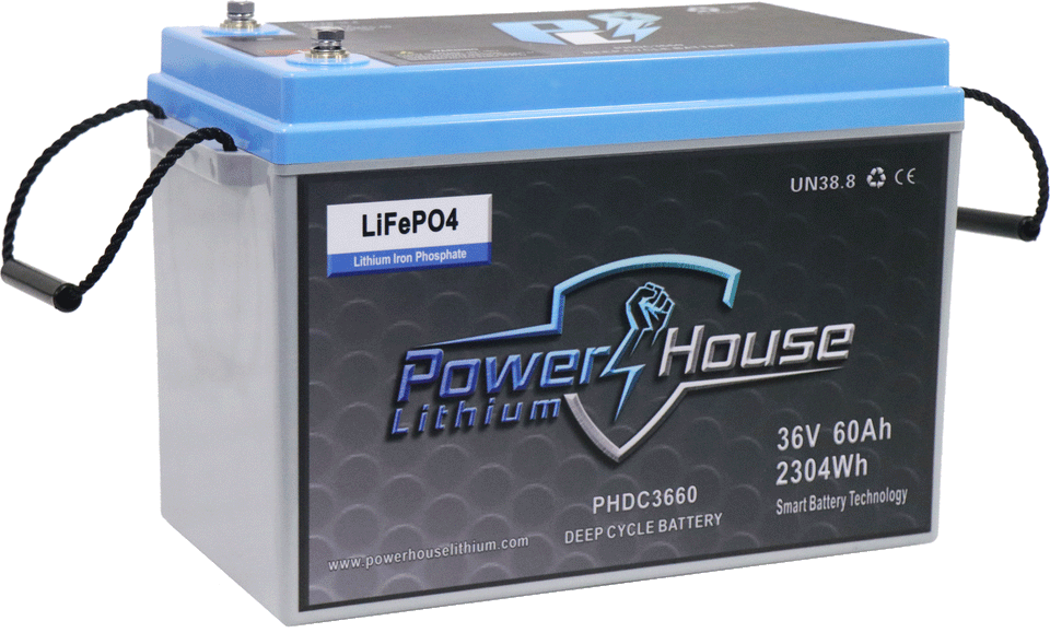 Powerhouse 36v Lithium battery discounted at McCallister Marine