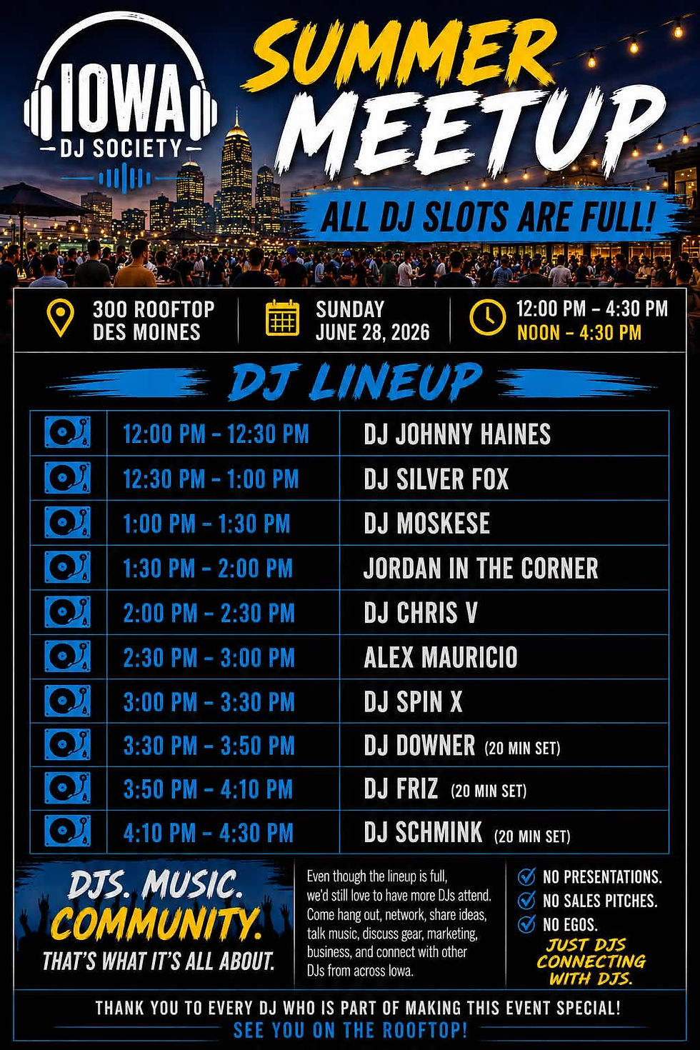 Iowa DJ Society Summer Meetup