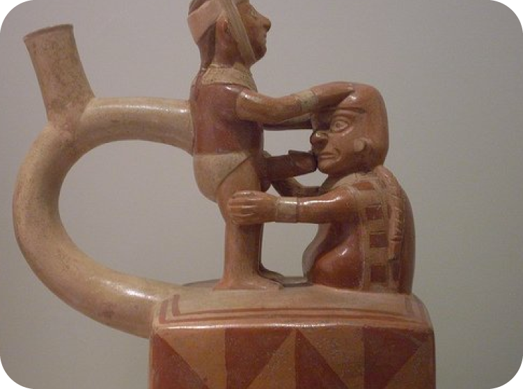 Huaco homoerótico de la cultura Moche