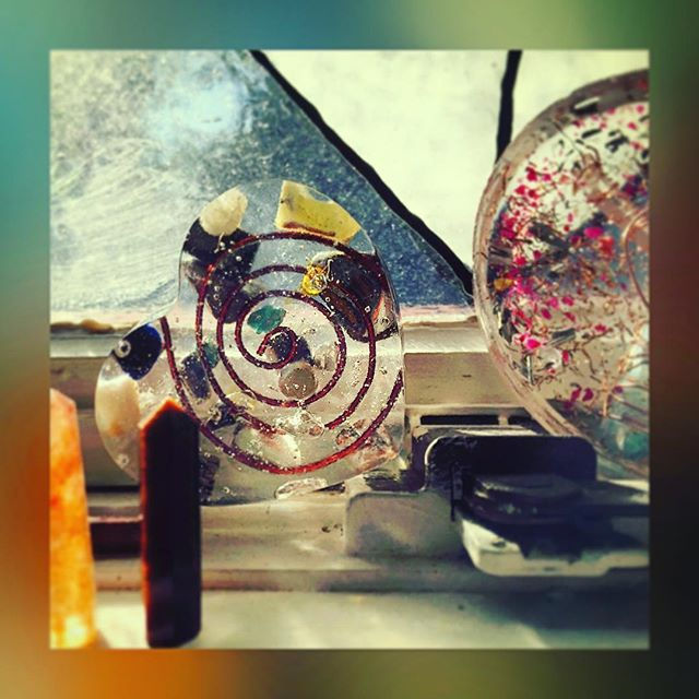 #empowered #charms #resin #resinart #orgone #orgonite