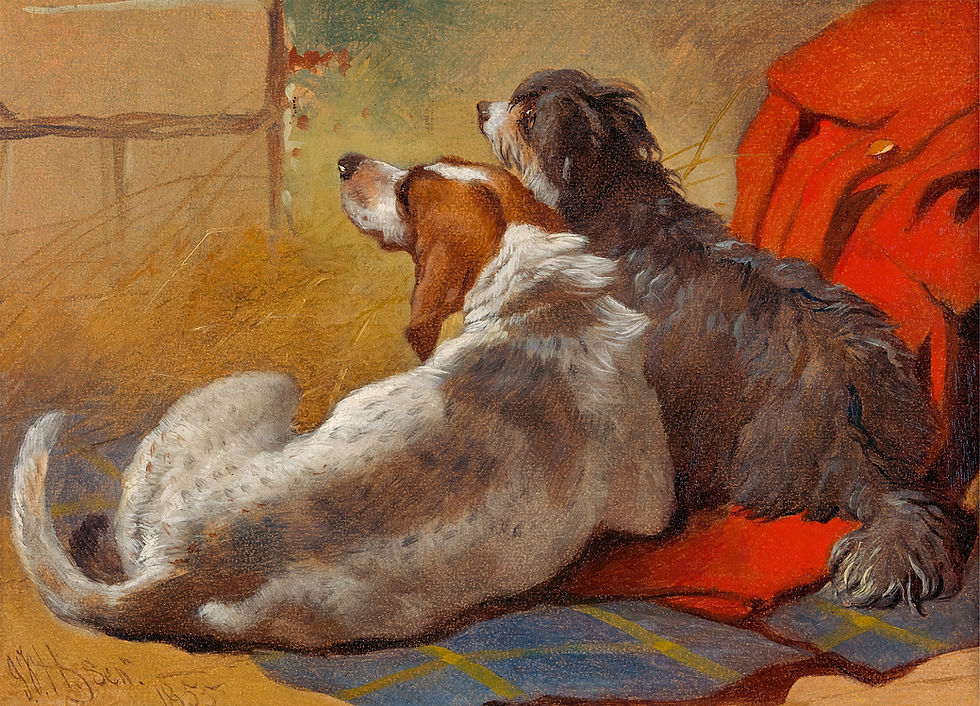 A PAIR OF HOUNDS