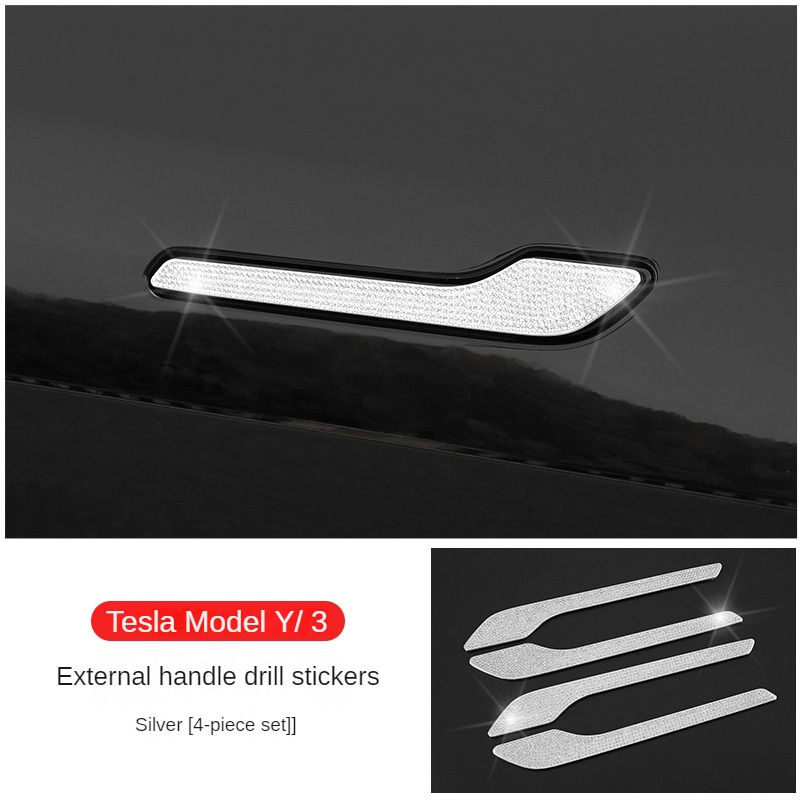 Thumbnail: For Tesla Model 3/Y Interior Exterior Diamond Decorative Sticker