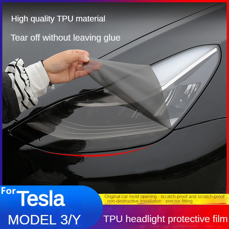 For Tesla Model 3/Y Headlight Transparent Film