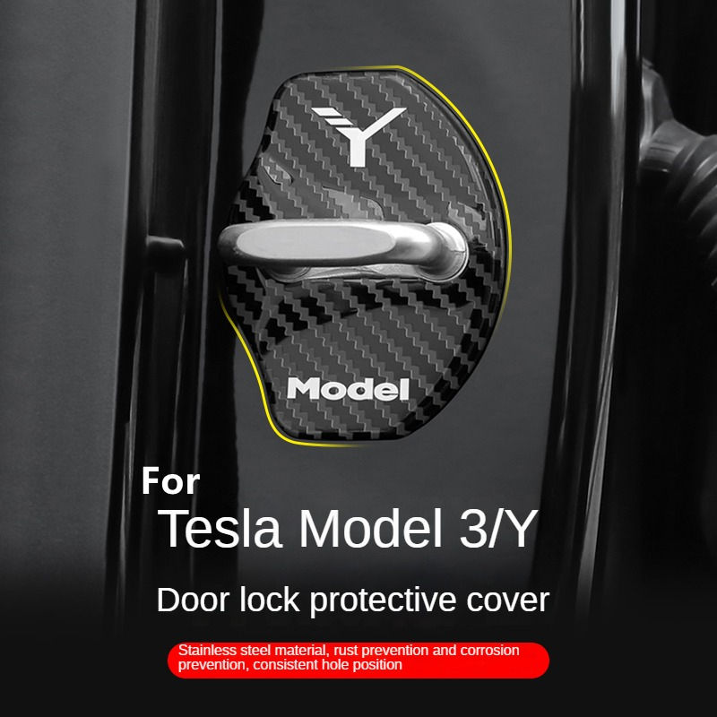 Thumbnail: For Tesla Model 3/Y Door Lock Cover