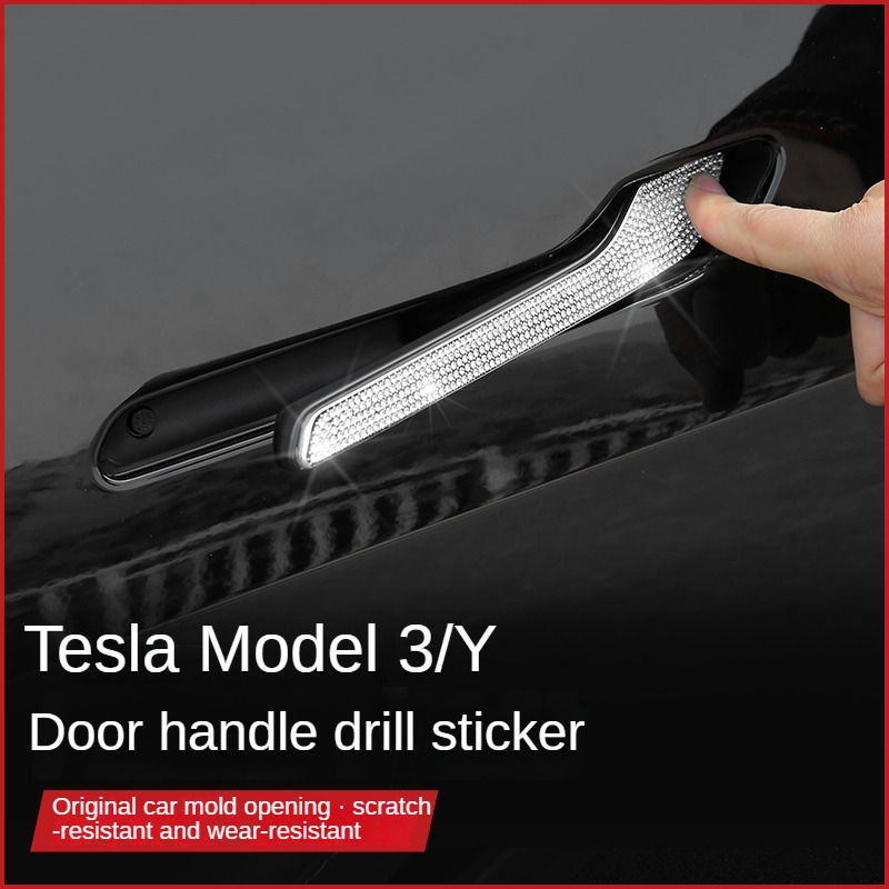 Thumbnail: For Tesla Model 3/Y Interior Exterior Diamond Decorative Sticker