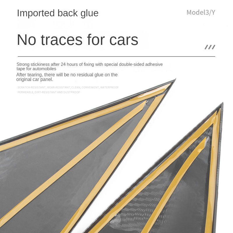 Thumbnail: For Tesla Model Y Rearview Mirror Triangle Decoration