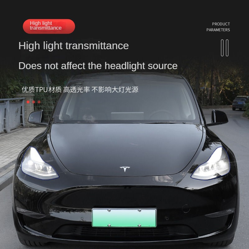 Thumbnail: For Tesla Model 3/Y Headlight Transparent Film