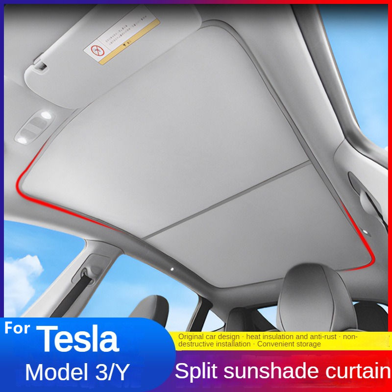 For Tesla Skylight Sunshade Roof Sun Protection Window Cooling Insulation