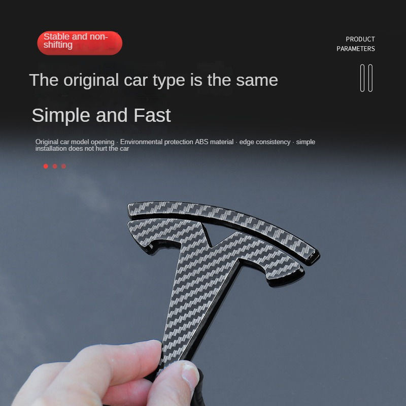 For Tesla Model 3/Y Logo Sticker /Steering Wheel/Front/Rear