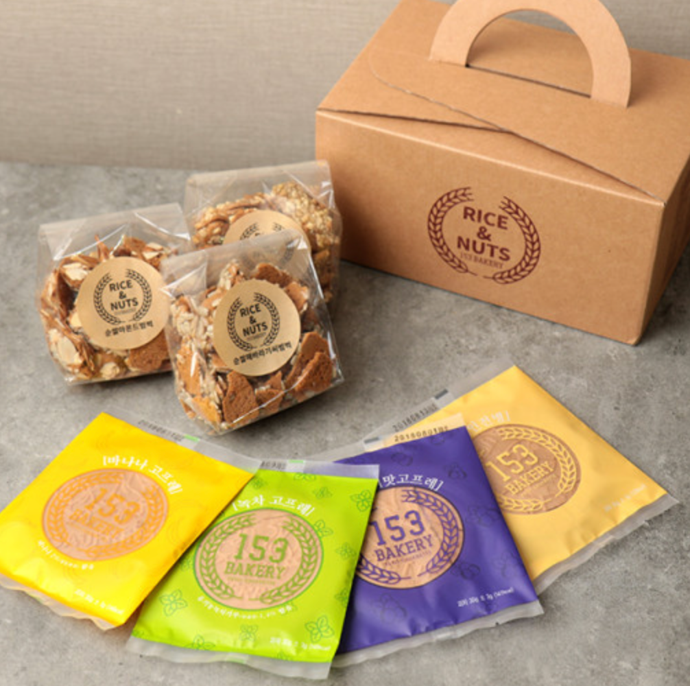 4가지 맛 센베이 전병 & 순쌀과자 선물세트