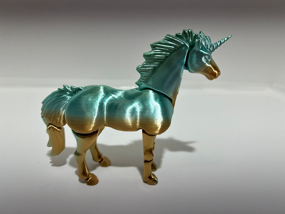 Thumbnail: Desktop Figet Toys - Unicorn - Gold / Teal