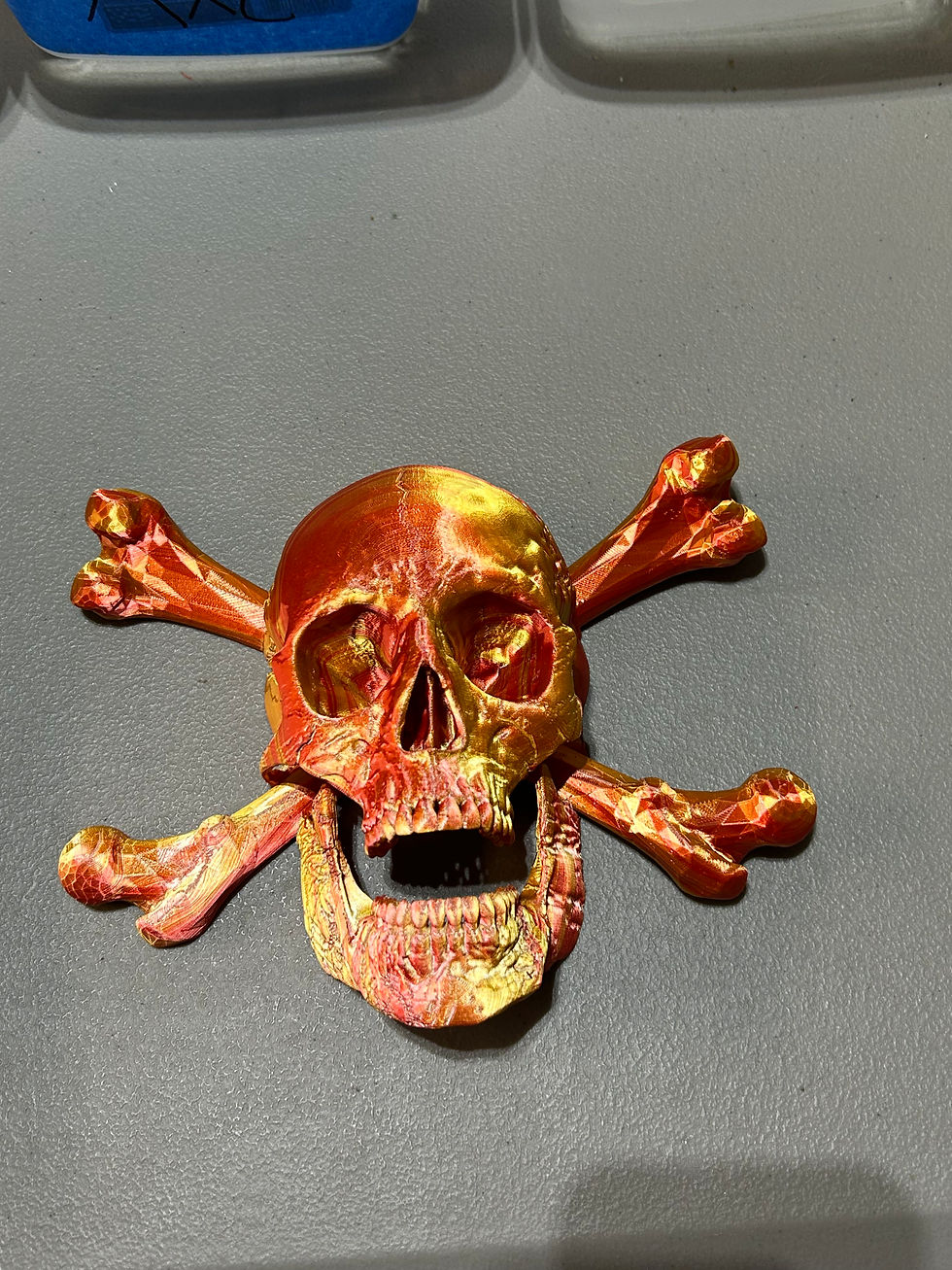 Thumbnail: Firey Pirate Skull and Cross Bones -3D Printed