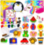 Paint your own wooden magnet set for kids.