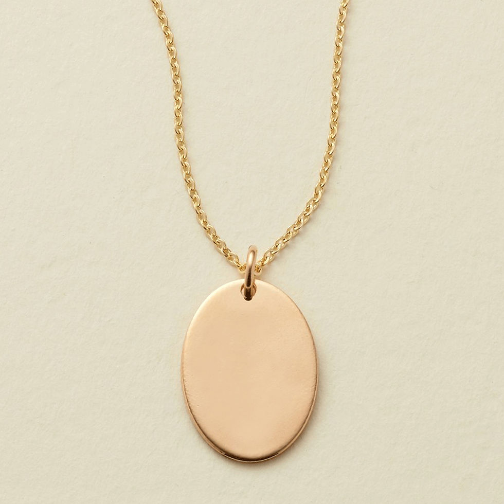 Thumbnail: Initial Custom Nameplate Necklace Collier Personalized Oval Pendant Necklace