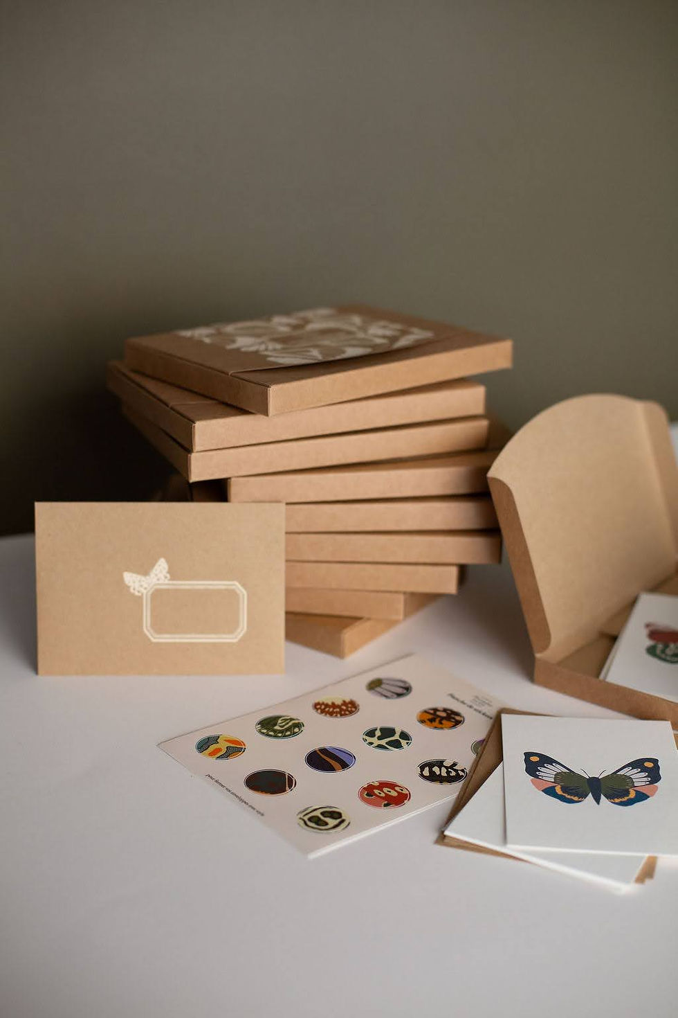 Miniature : Coffret de cartes papillons + stickers