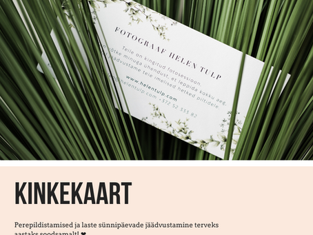 Perepildistamised ja laste sünnipäevade jäädvustamine terveks aastaks soodsamalt! ❤