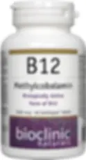 Bioclinic Naturals B12 Methylcobalamin 5000 mcg 60 Sublingual Tabs