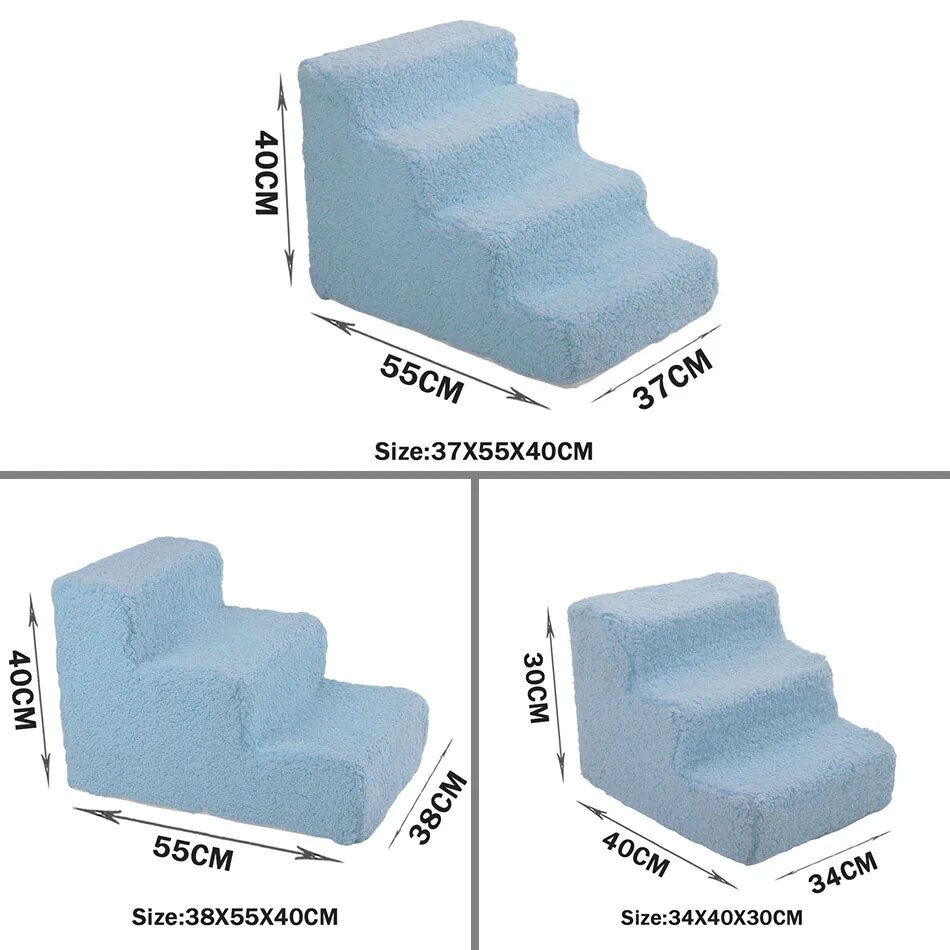 Thumbnail: Pet Dog Ladder 3/4 Steps Stairs for Sofa Bed Cat Dog Stairs Ramp 