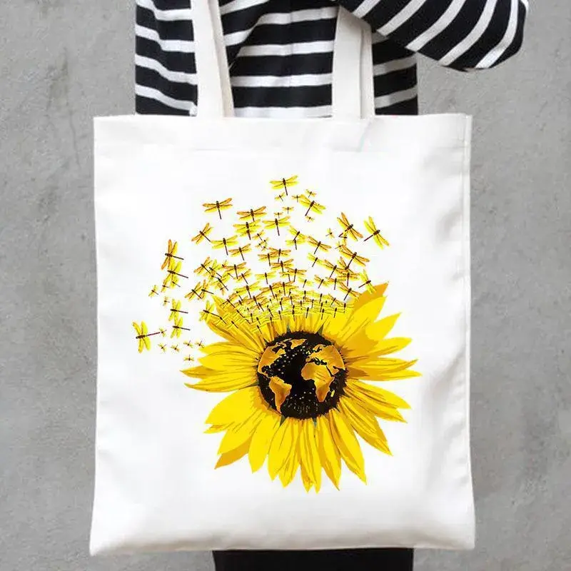 Canvas Sunflower Tote