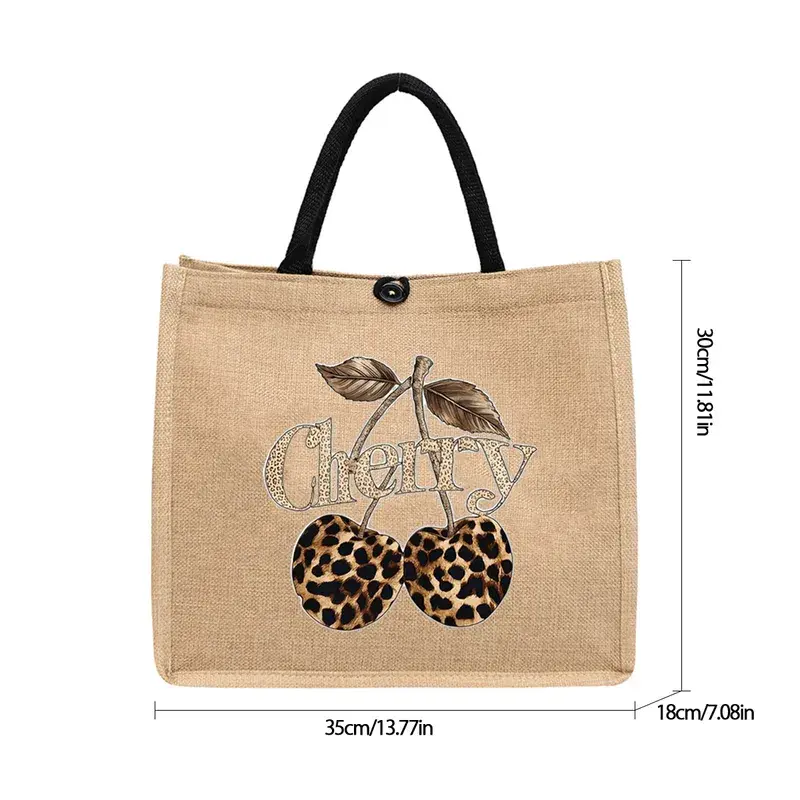 Thumbnail: Linen Printed Totes Multiple Colors
