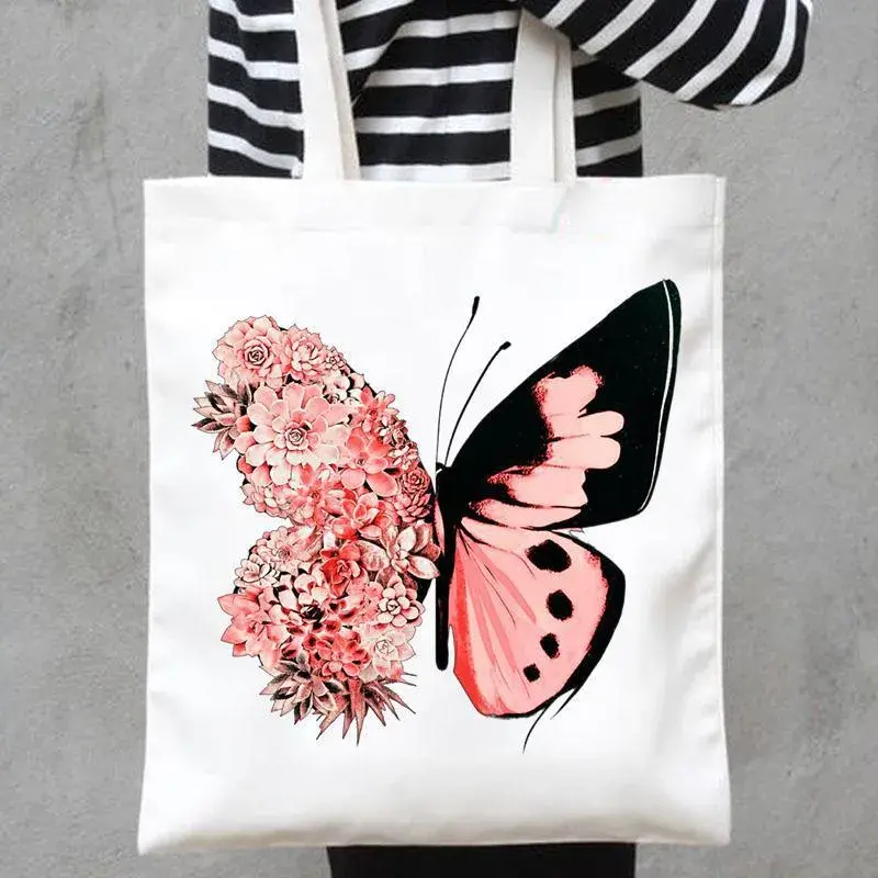 Canvas Butterfly Tote Bag