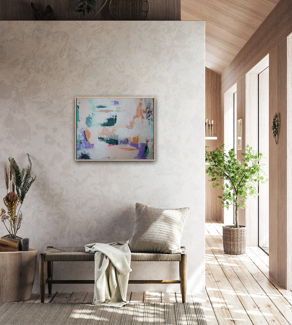 Abstract artwork by Australian artist - in situ