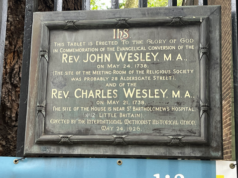 Daily Devotions - Day 6: Aldersgate Street, London