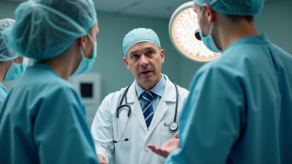 Eye-level view of a doctor explaining a medical procedure