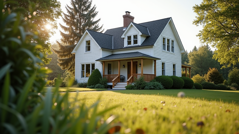 Eye-level view of an attractive family home