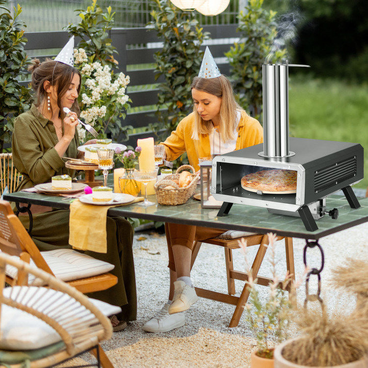 Outdoor Pizza Oven Portable Wood Pellet Pizza Stove with 12 Inch Round