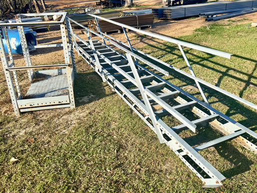 SET OF GALVANIZED STEPS AND LANDING, consigned in April 4, 2026 Auction
