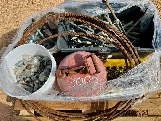 PALLET OF BOLTS AND CABLE, consigned in April 4, 2026 Auction