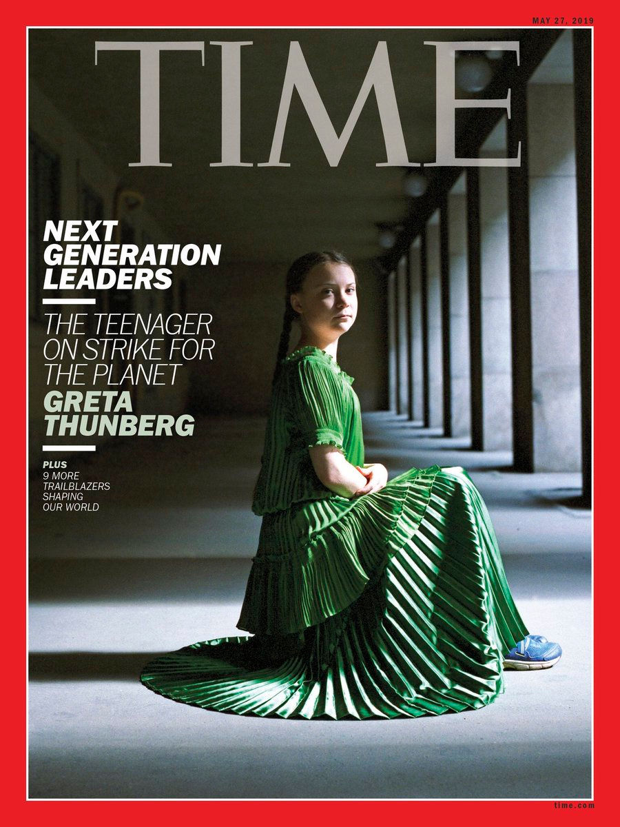 Greta Thunberg on the May edition of Time Magazine