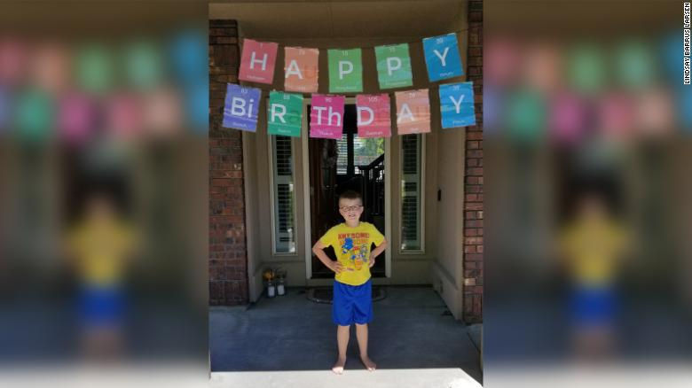 Christian Larsen, a Boy with Autism at his 9th Birthday Party