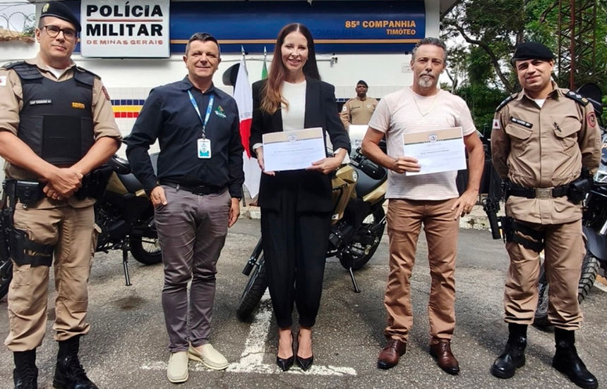 POLÍCIA MILITAR RECEBE TRÊS NOVAS MOTOCICLETAS PARA REFORÇAR A SEGURANÇA EM TIMÓTEO