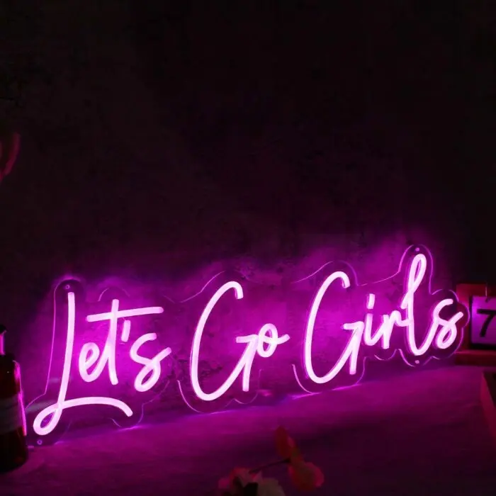Let's Go Girls Pink LED Sign