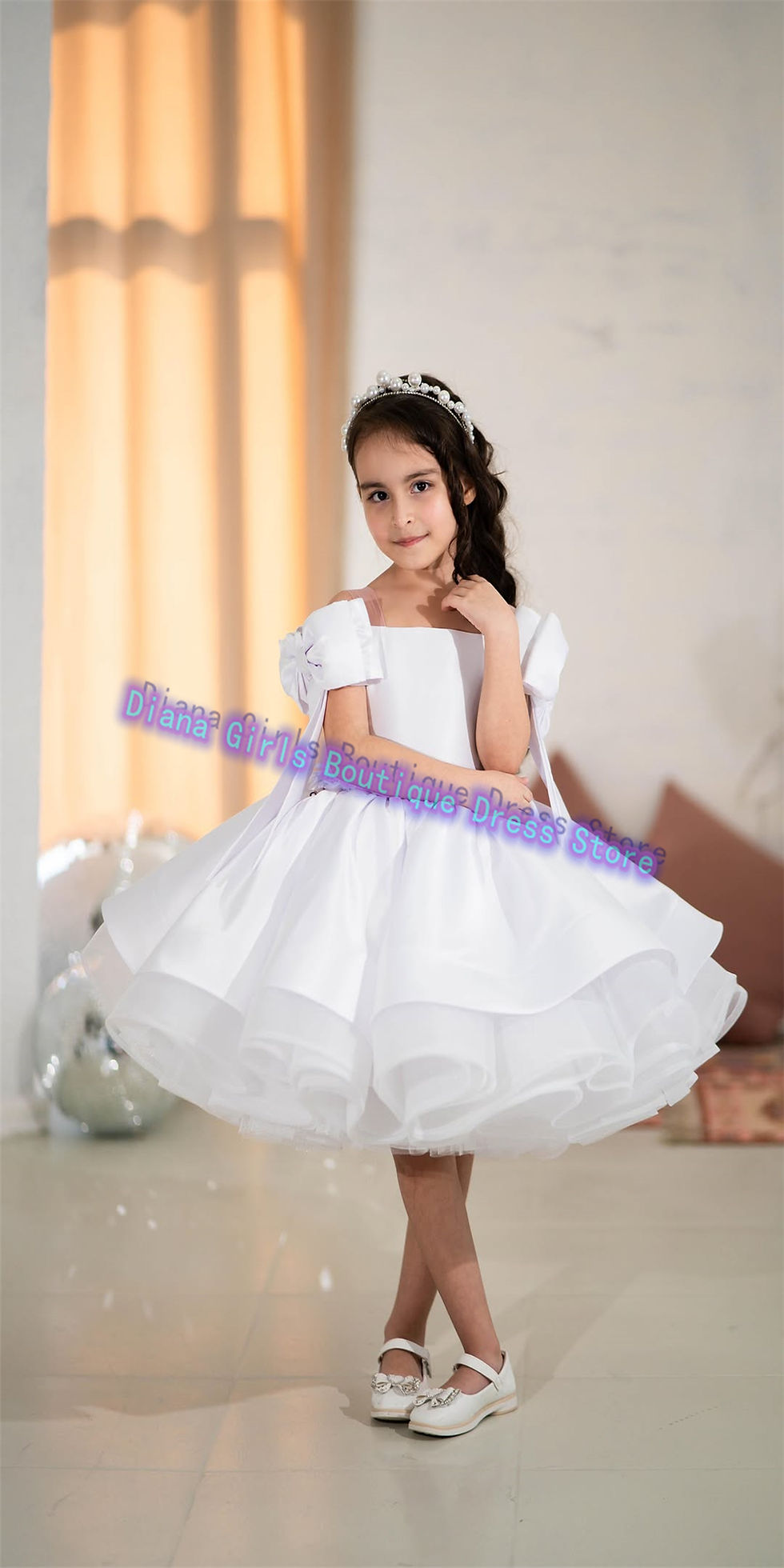 Miniatura: Quality Lovely Little Baby Girls Flower Girl Dress Royal Blue Satin Princess Bal