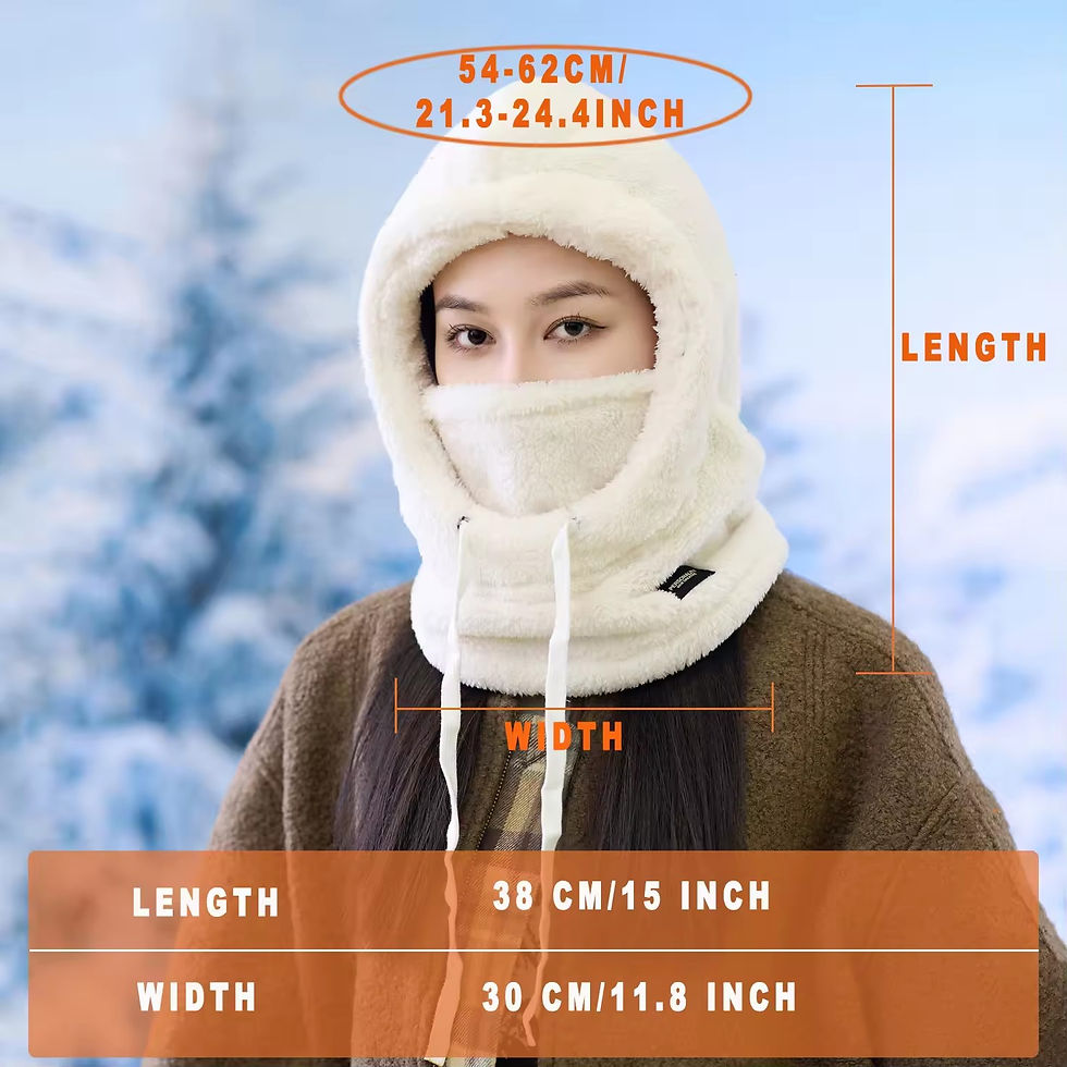 Miniatura: Warm Thermal Windproof Balaclava Ski Hood Motorcycle Face Cover Polar Fleece Adj
