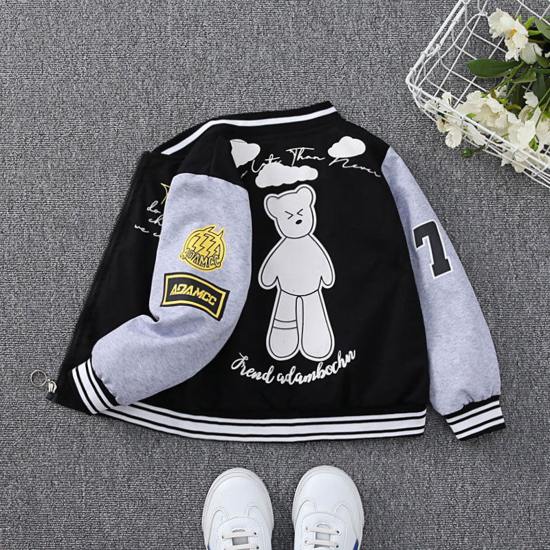 Miniatura: 2024 Spring Autumn Baby Boys Jacket Fashion Cartoon Bear Pattern Kids Windbreake